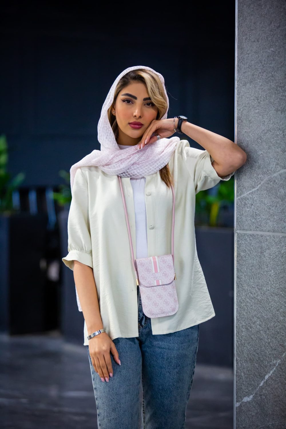 مانتو شومیز یقه چین ماهلین