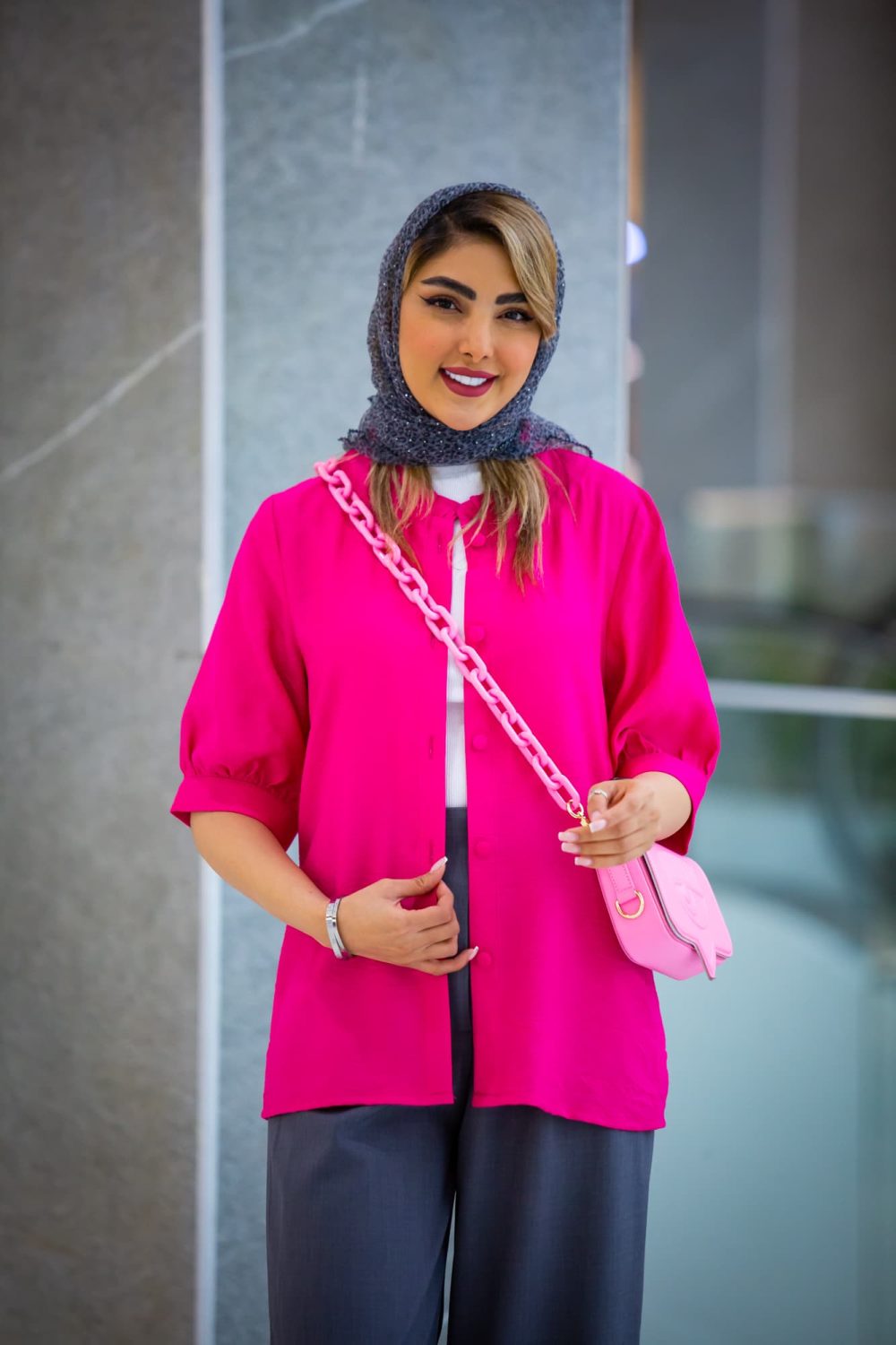 مانتو شومیز یقه چین ماهلین