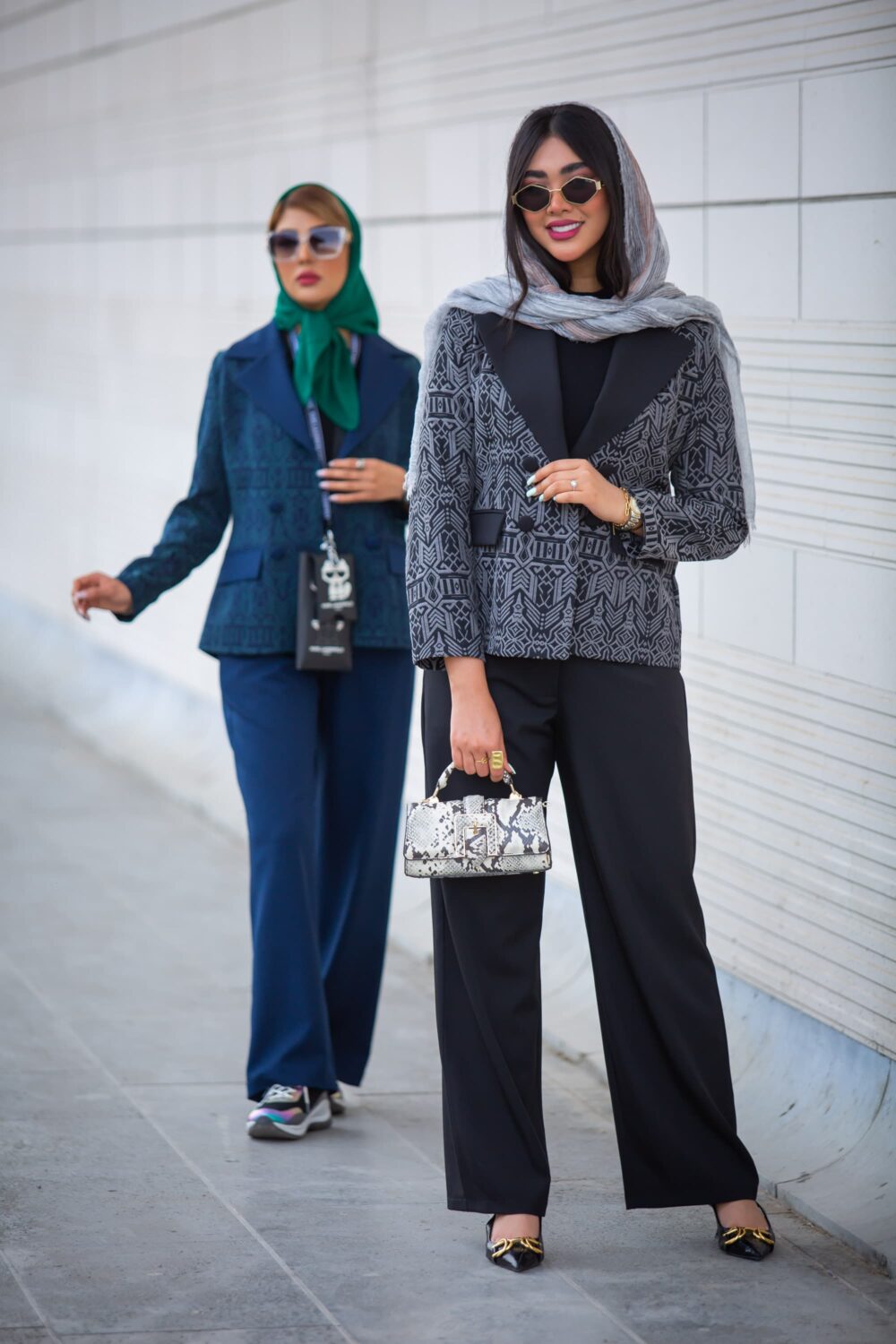 کت شلوار ژاکارد ترکیبی