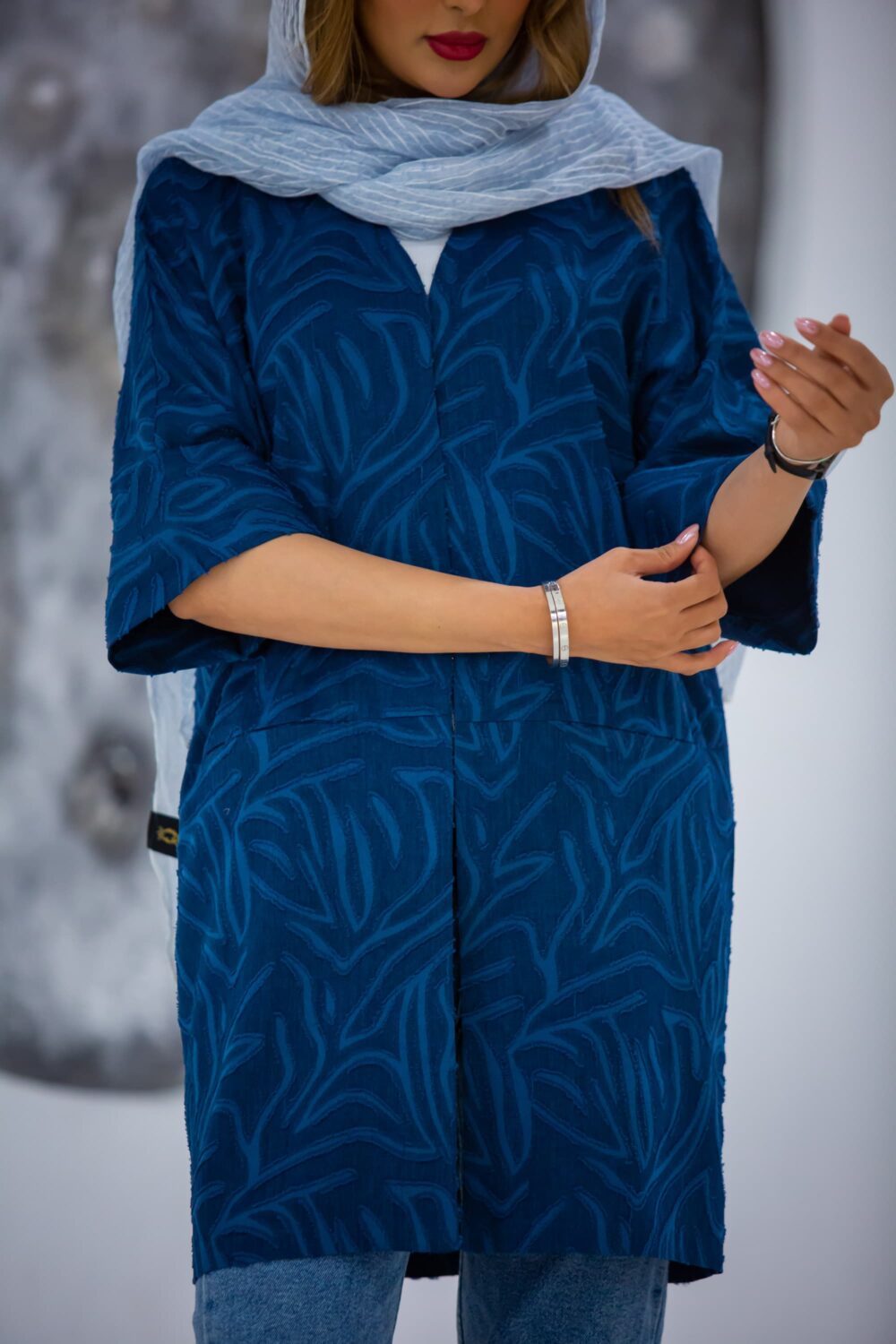 مانتو ژاکارد دو جیب نگار