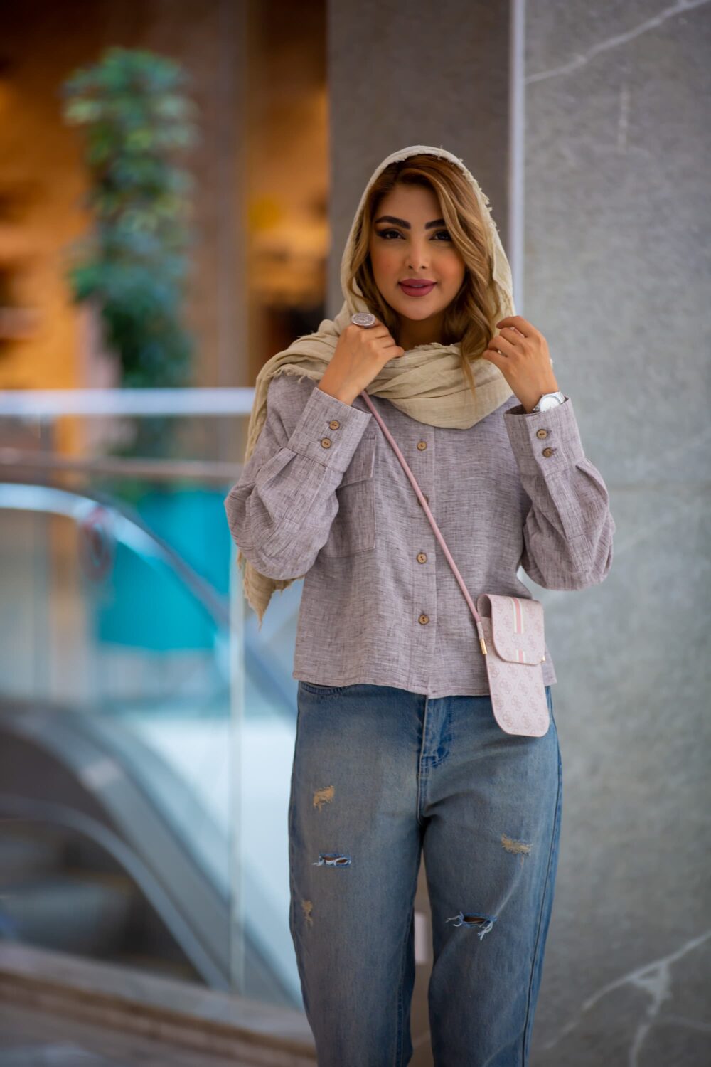 مانتو کراپ داماسک تک جیب