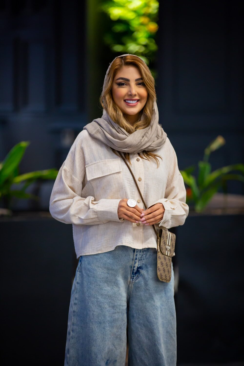 مانتو کراپ داماسک تک جیب