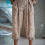 شلوار خمره ای پرینت