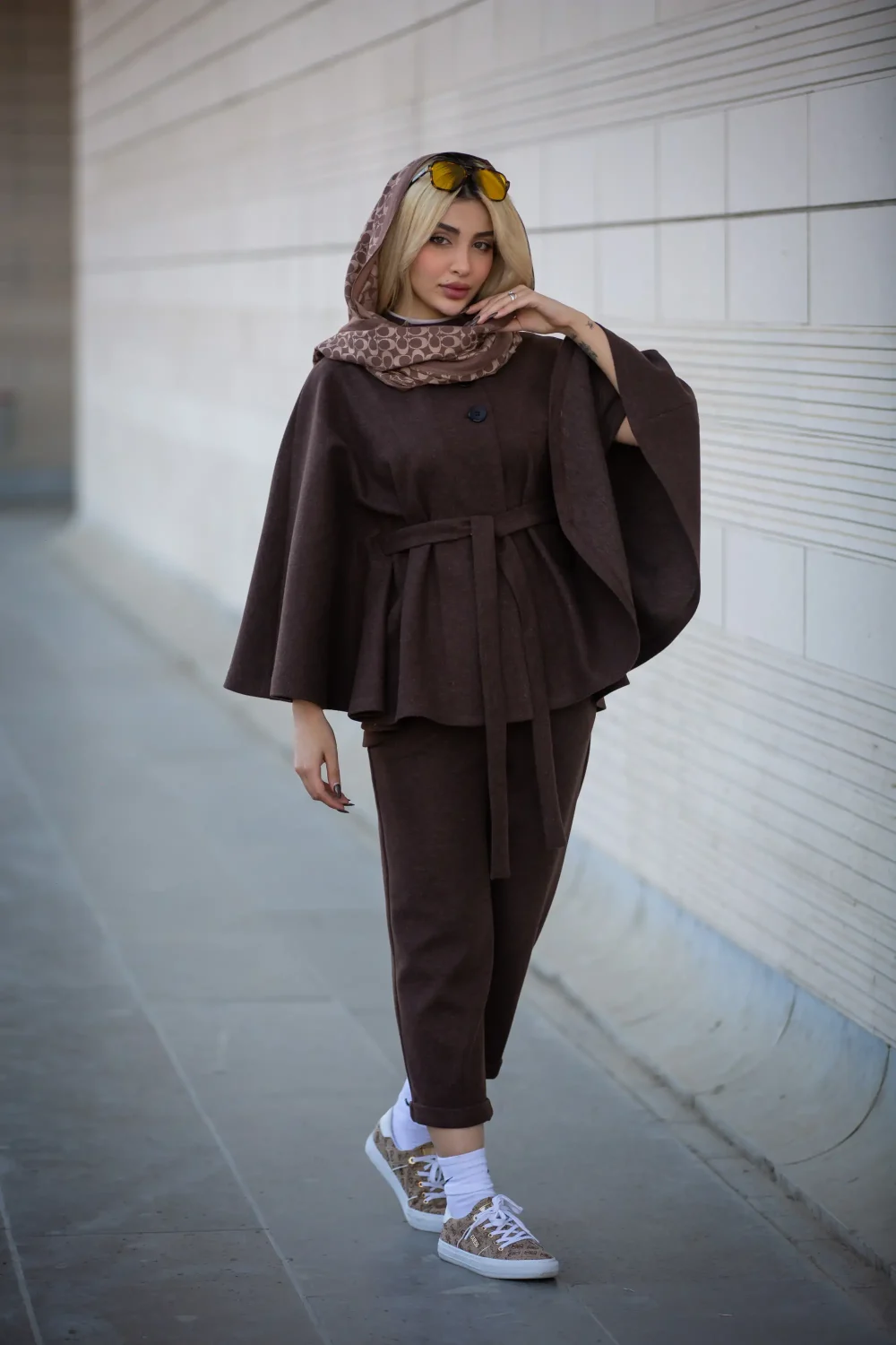 پالتو فوتر پانچ یقه ایستاده