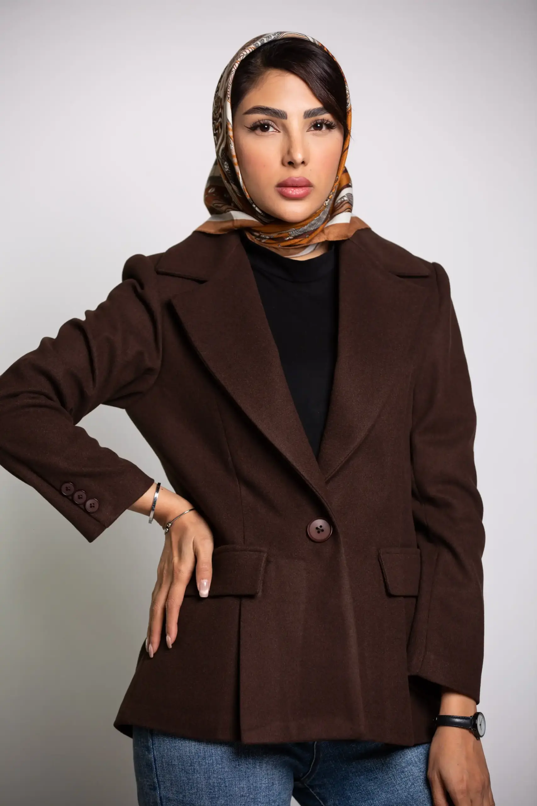 کت زنانه فوتر دکوب چاکدار