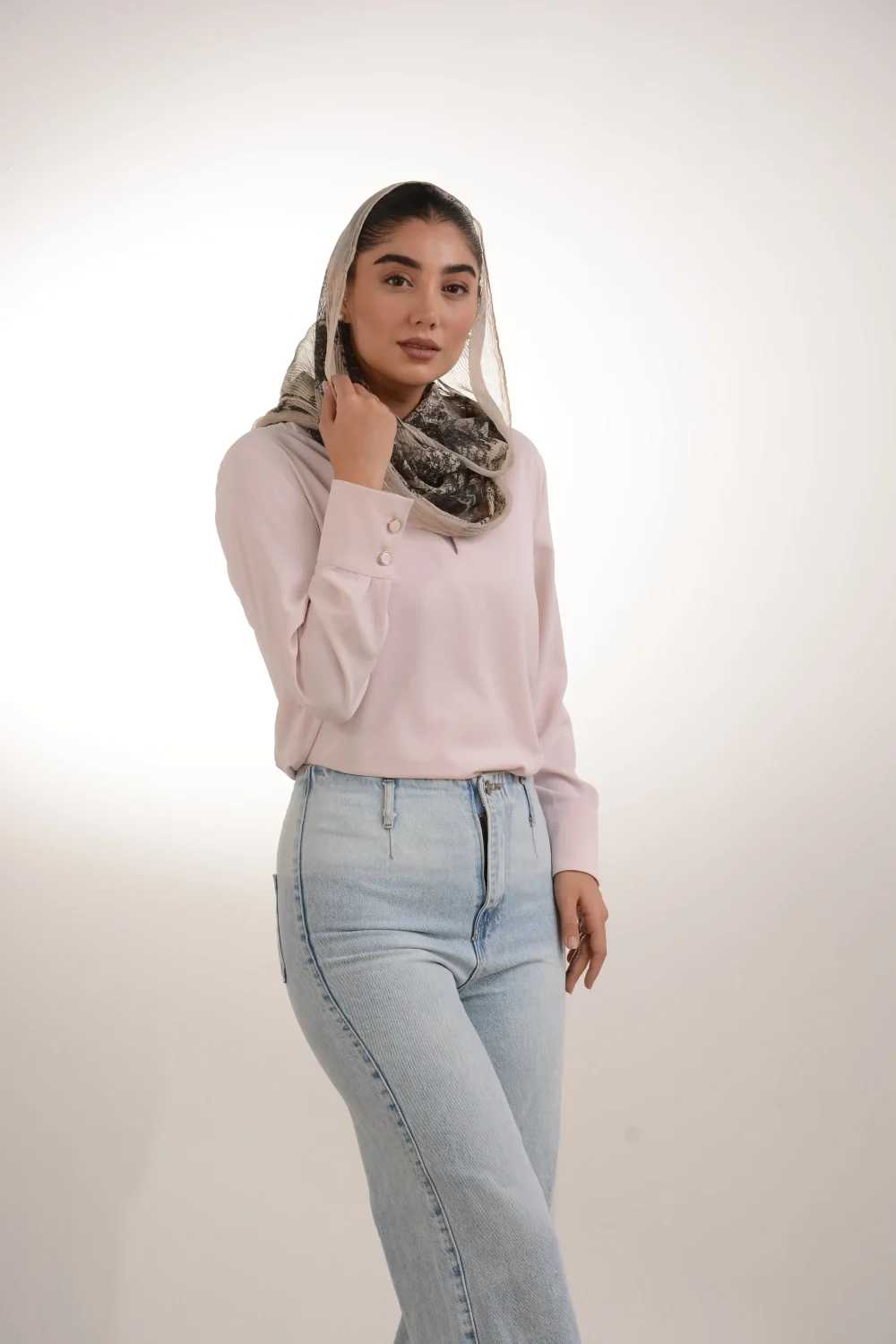 شومیز جلو بسته یقه شکاری