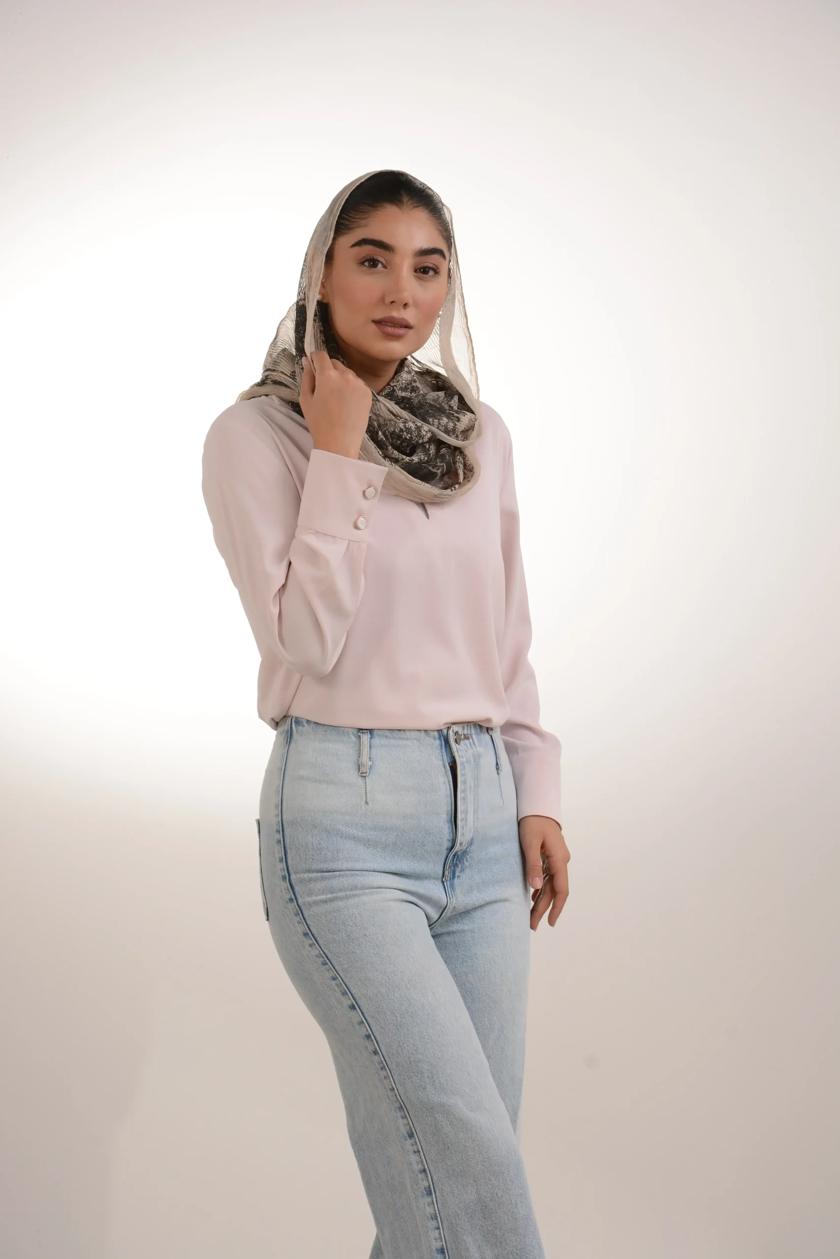 شومیز جلو بسته یقه شکاری