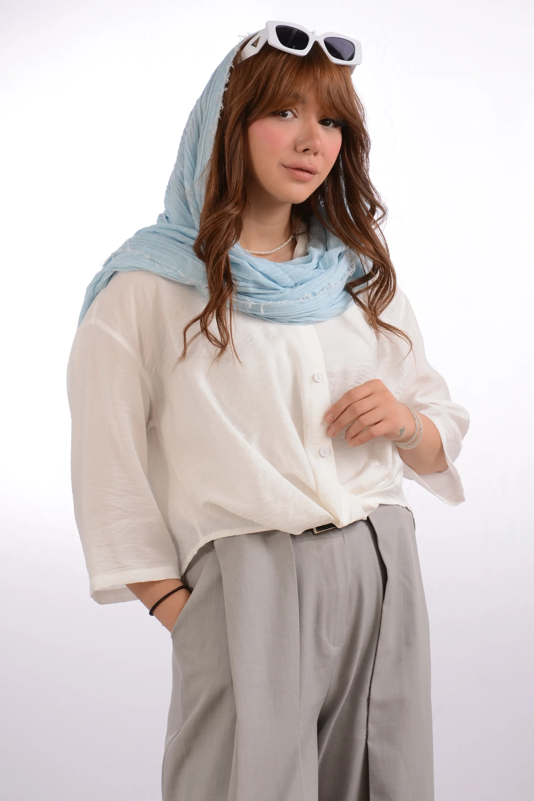 شومیز گره ای پری چروک