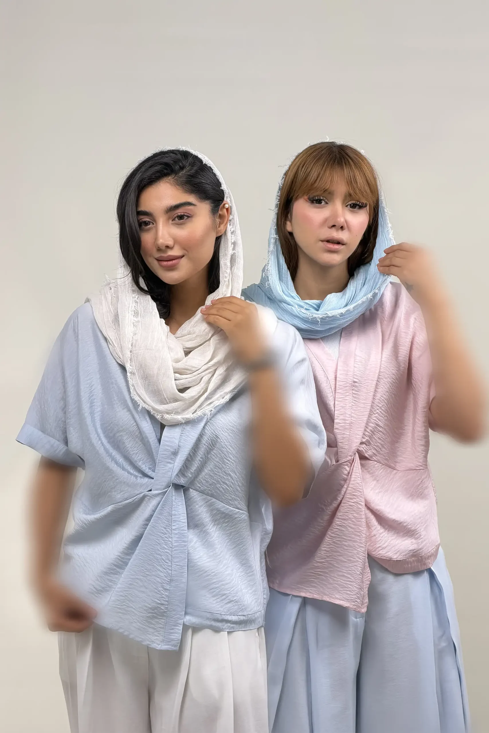 شومیز شیشه ای گره ای یک طرف هلال